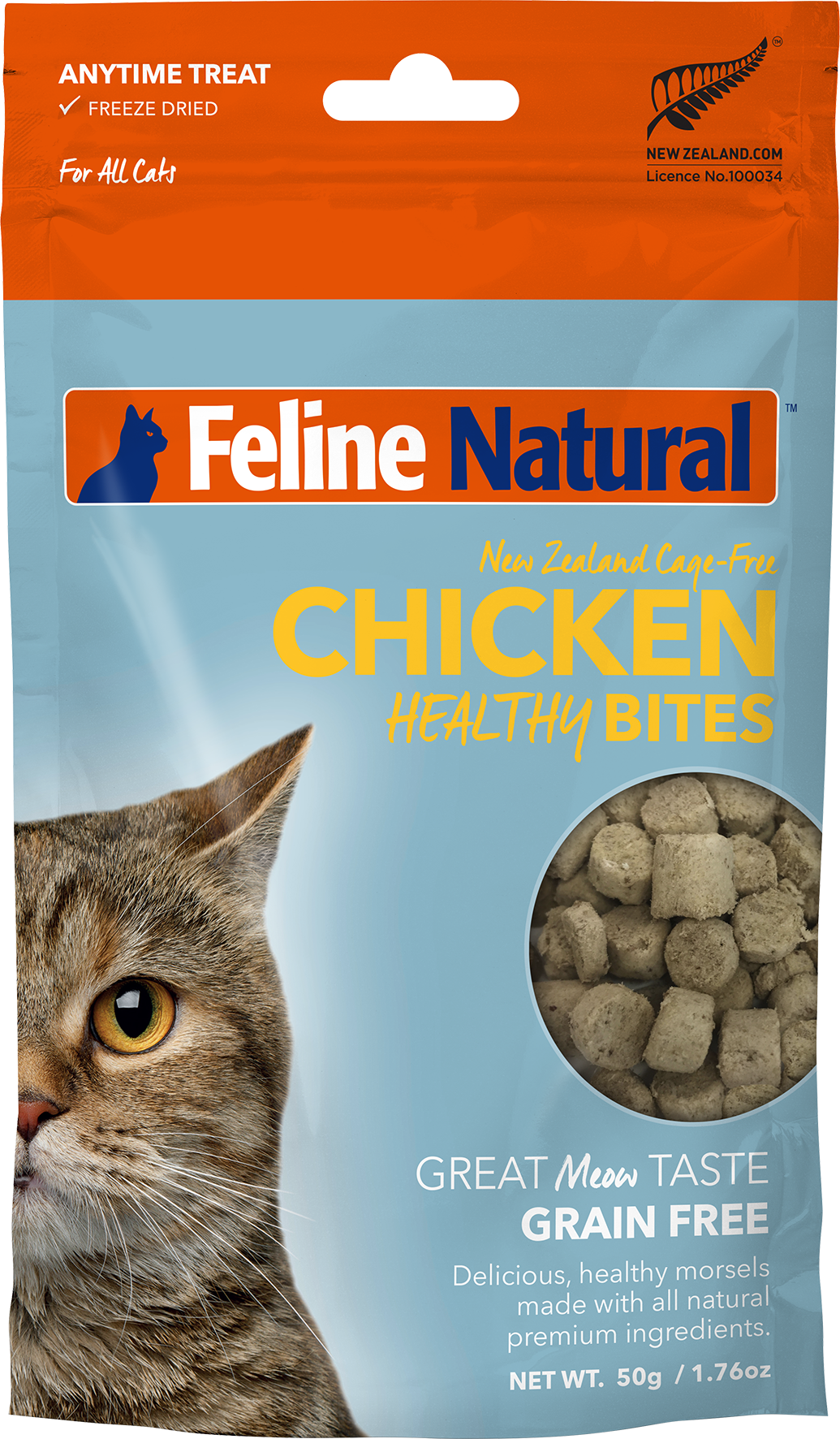 K9 Naturals Healthy Natural Chicken Cat Bites 50g