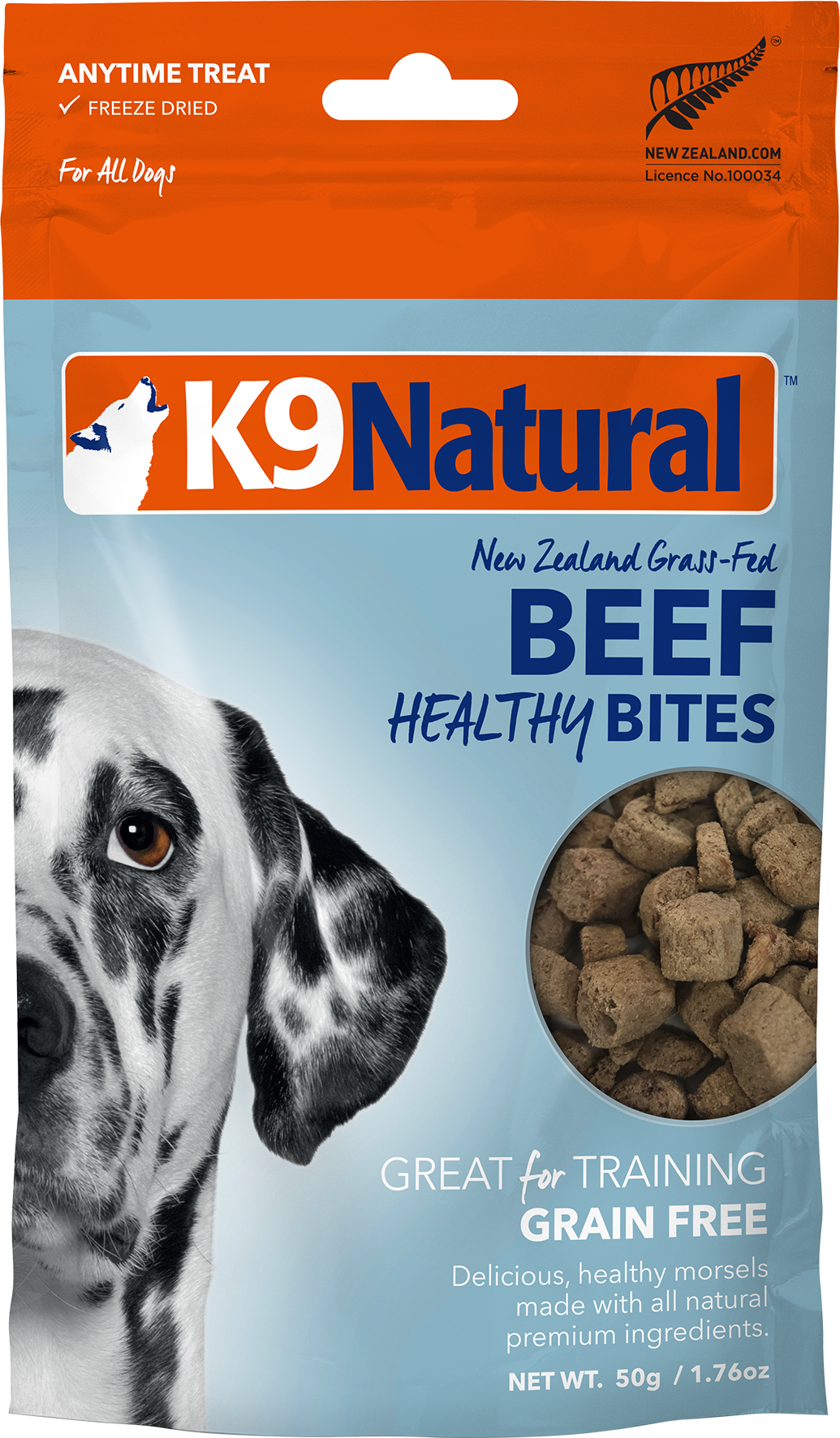 K9 Naturals Healthy Beef Dog Bites 50g