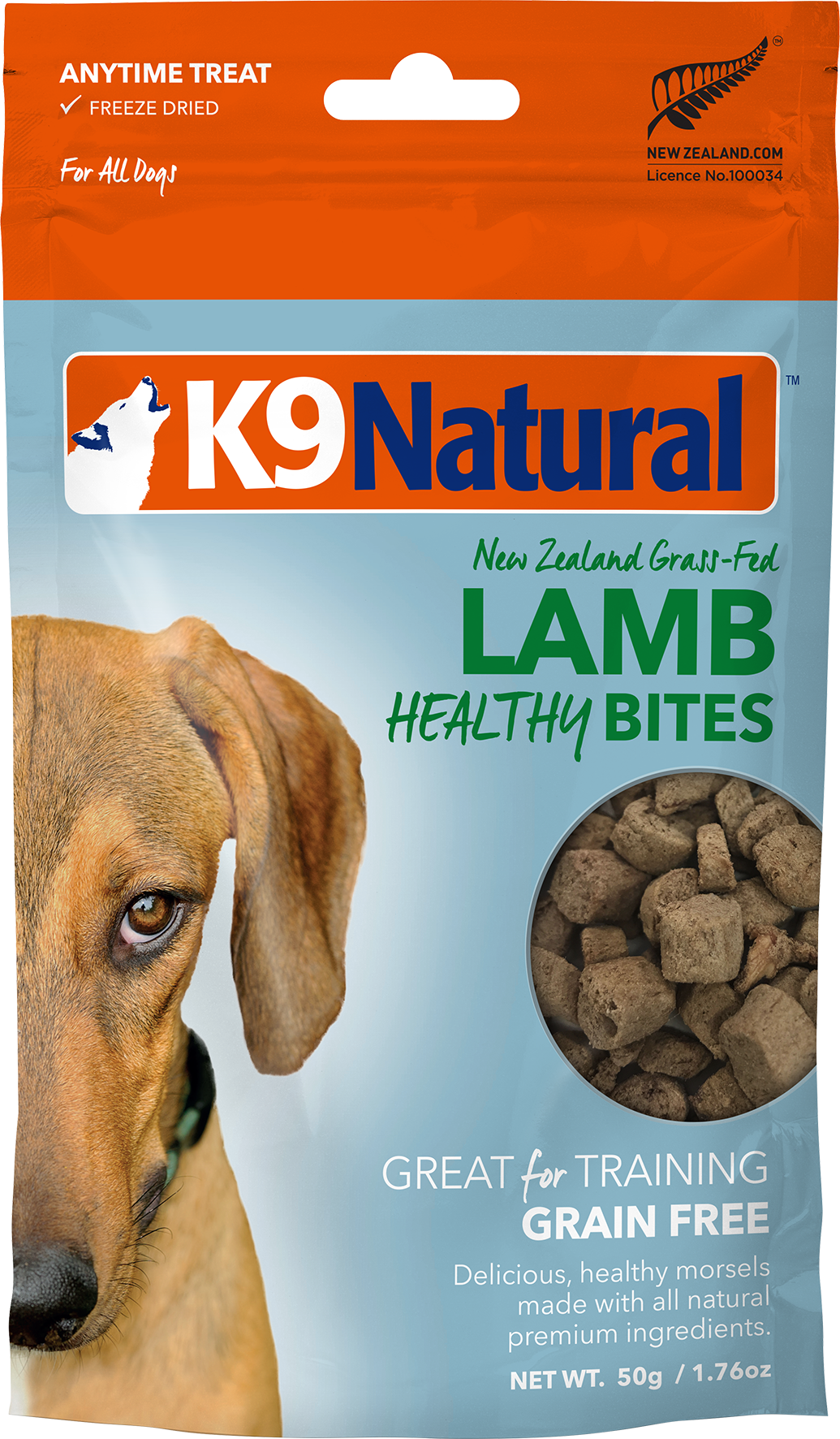 K9 Naturals Healthy Lamb Dog Bites 50g