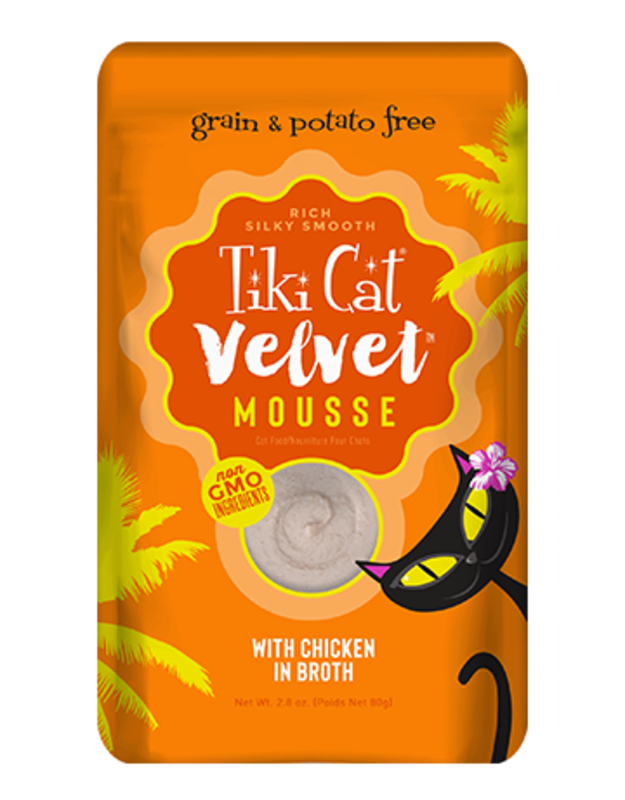 Tiki Cat Velvet Mousse - Chicken in broth 2.8oz