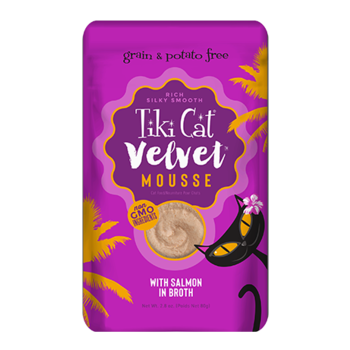 Tiki Cat Tiki Cat Velvet Mousse - Wild Salmon in broth 2.8oz