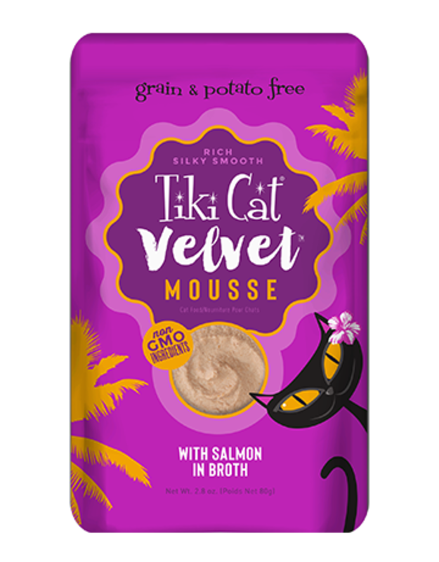 Tiki Cat Tiki Cat Velvet Mousse - Wild Salmon in broth 2.8oz