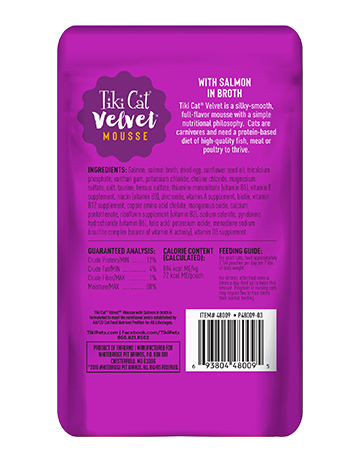 Tiki Cat Tiki Cat Velvet Mousse - Salmon in broth 2.8oz