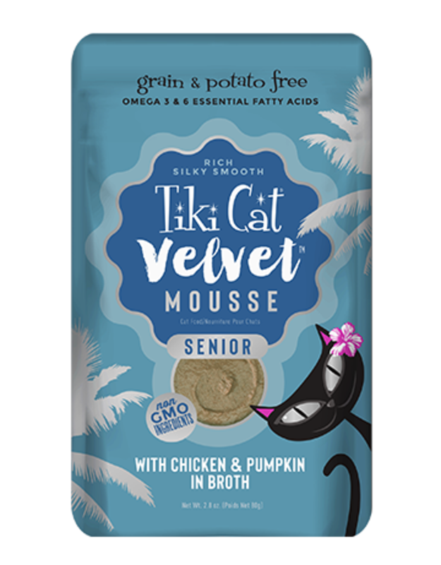 Tiki Cat Velvet Mousse - Chicken & Pumpkin broth 2.8oz