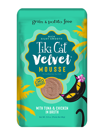 Tiki Cat Tiki Cat Velvet Mousse - Tuna & Chicken in broth 2.8oz