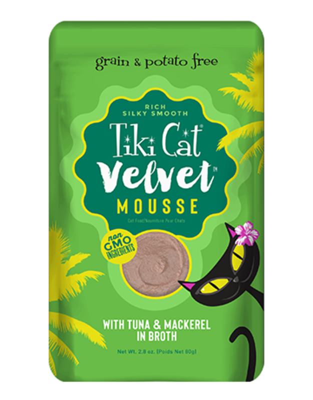 Tiki Cat Tiki Cat Velvet Mousse - Tuna & Mackerel in broth 2.8oz