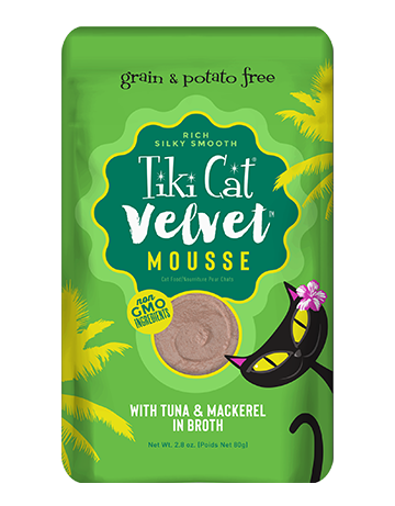 Tiki Cat Tiki Cat Velvet Mousse - Tuna & Mackerel in broth 2.8oz