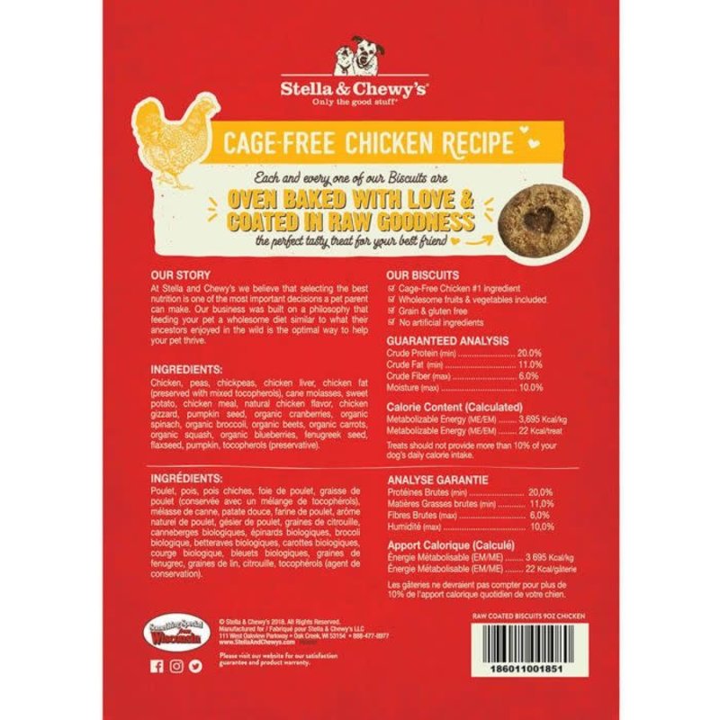 Stella & Chewy's Raw Coated Biscuits Chicken 9oz