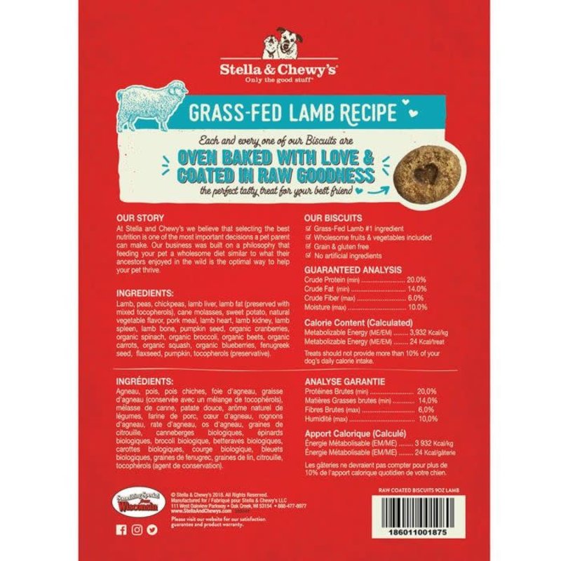 Stella & Chewy's Raw Coated Biscuits Lamb 9oz