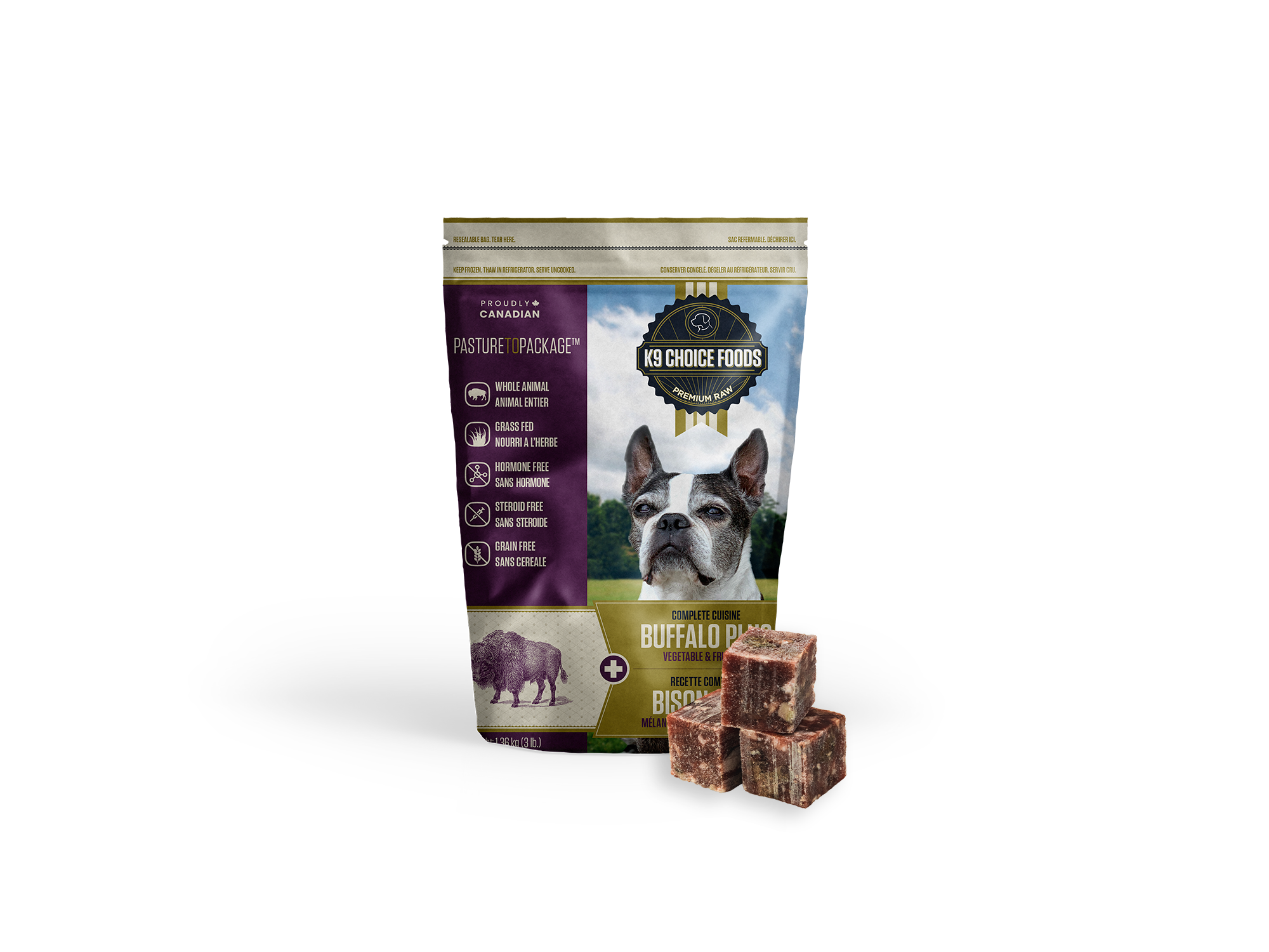 K9 Choice Lil Guys Plus Buffalo - 3lb bag