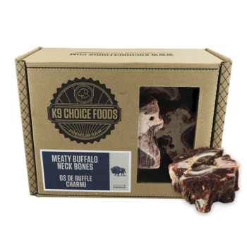 K9 Choice Meaty Buffalo Neck Bones 3lb Box