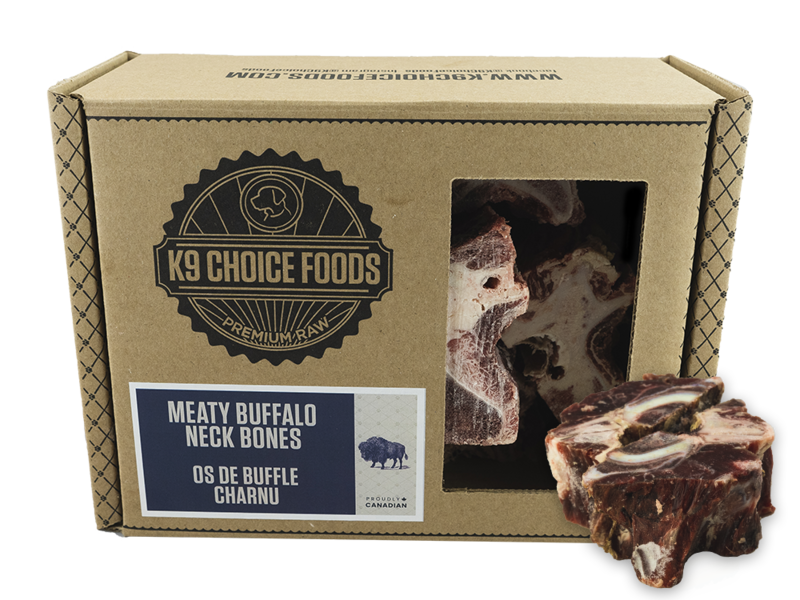 K9 Choice Meaty Buffalo Neck Bones 3lb Box