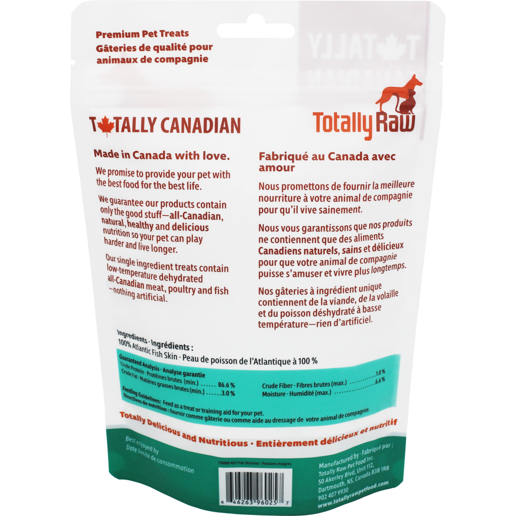 Totally Raw Pet Food Atlantic Fish Skin Treats - 70g