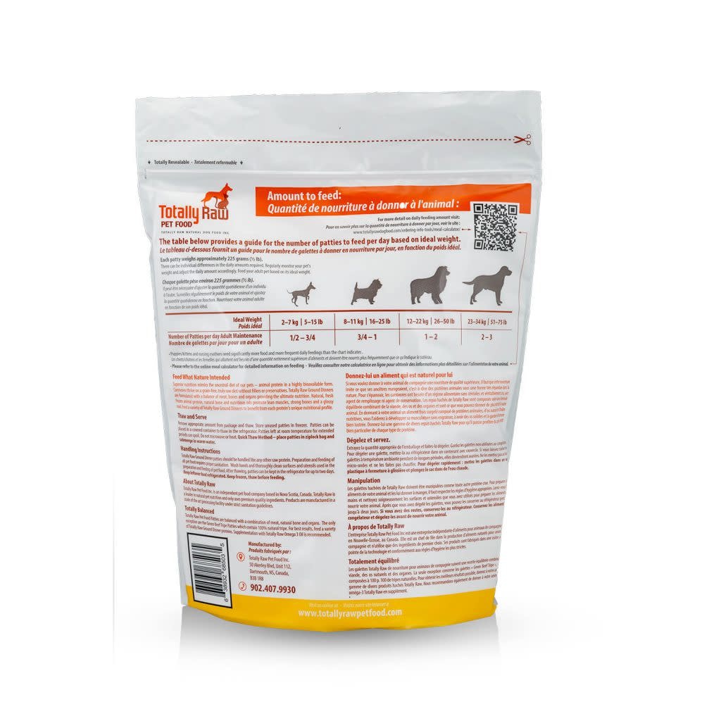 Totally Raw Pet Food Ground Chicken Patty - 4.70lb