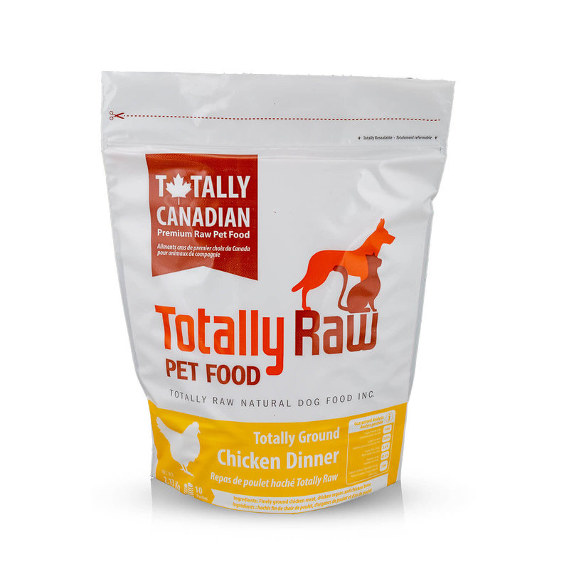 Totally Raw Pet Food Ground Chicken Patty - 4.70lb