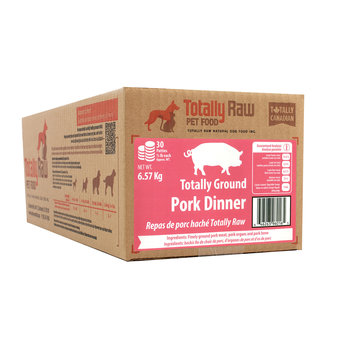 Totally Raw Pet Food Ground Pork Patty - 14.49lb