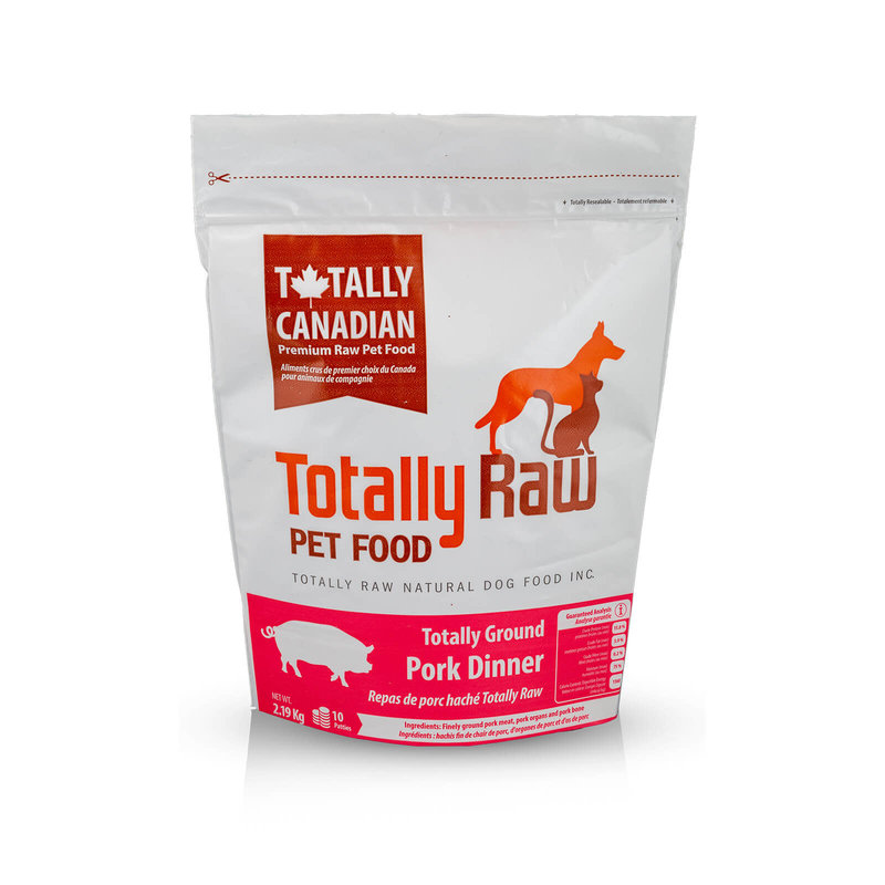 Totally Raw Pet Food Ground Pork Patty - 4.83lb