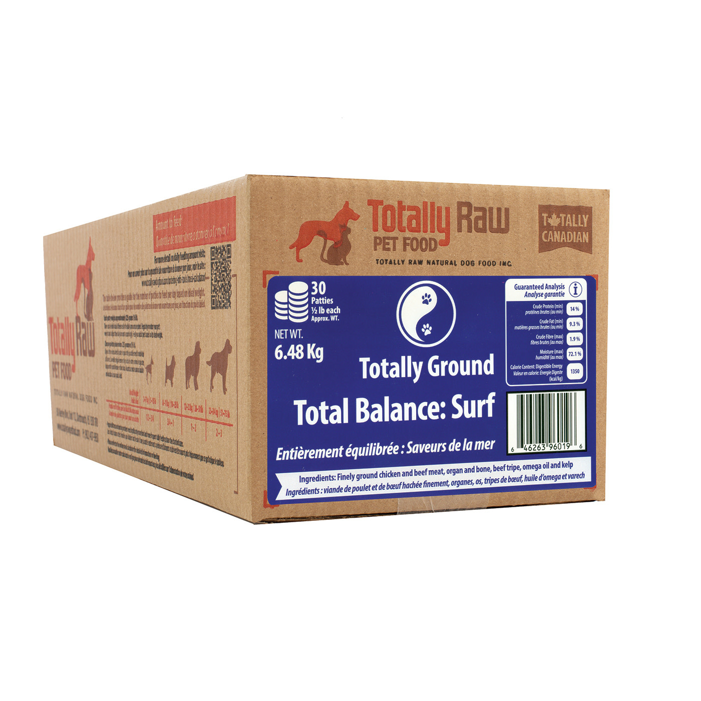 Totally Raw Pet Food Surf Patty - 14.67lb