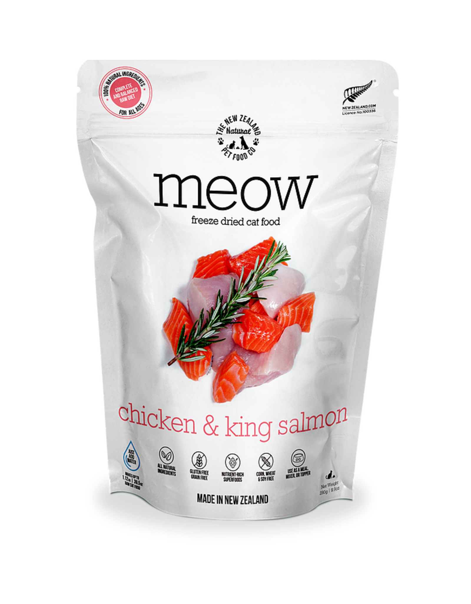 The New Zealand Natural Pet co. Meow Chicken & Salmon 9.9oz/280g