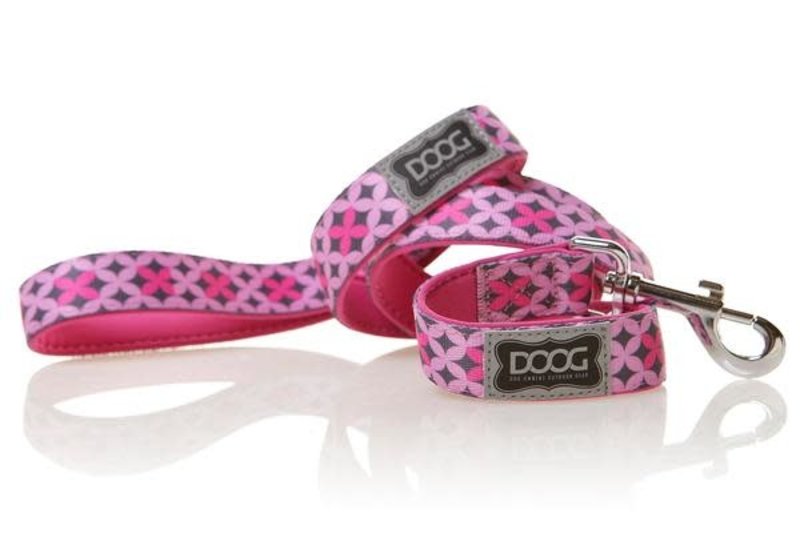 DOOG Toto leash - Pink & Black stars