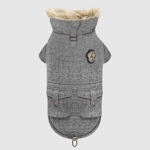 Canada Pooch Army Parka - Salt & Pepper