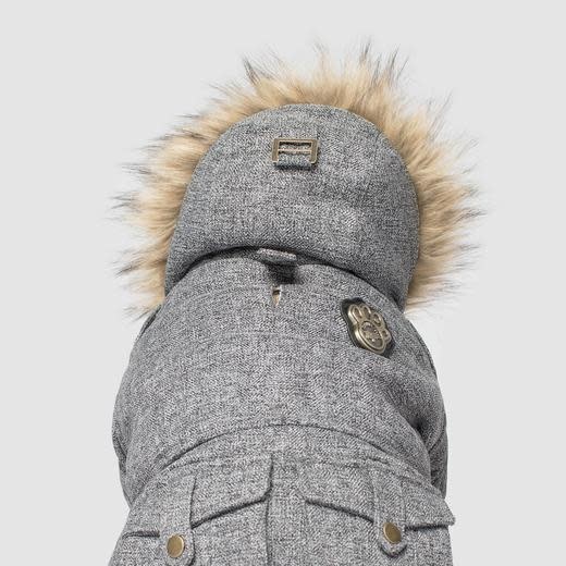 Canada Pooch Army Parka - Salt & Pepper