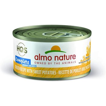 Almo Nature Hqs Complete Chicken Recipe With Sweet Potatoes In Gravy