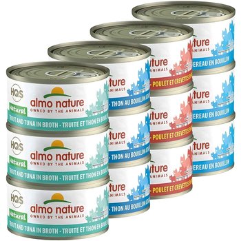 Almo Nature Hqs Variety Pack 2 - Tuna/Chicken/Mackerel/Shrimp/Trout - 12X70Gr