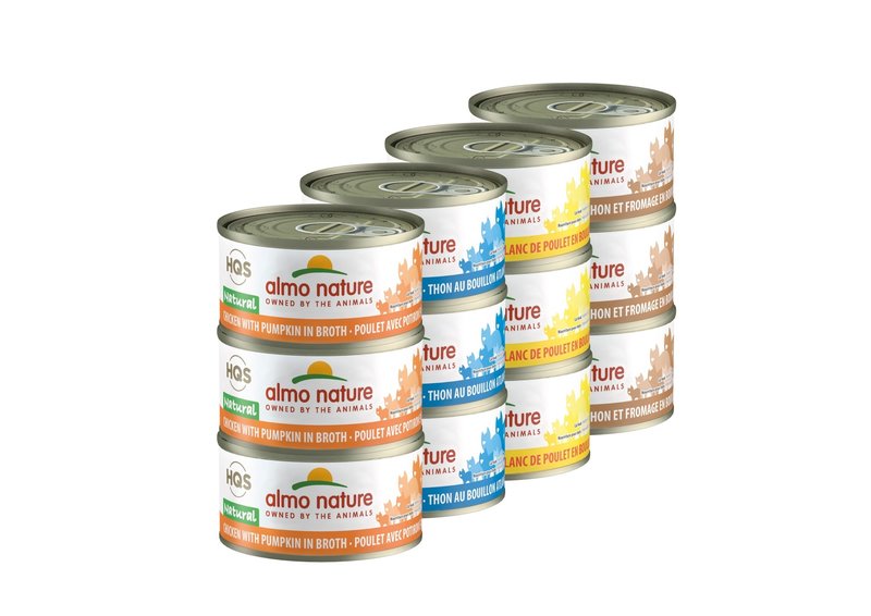 Almo Nature Hqs Natural Variety Pack Chicken And Tuna Items - 12X70Gr