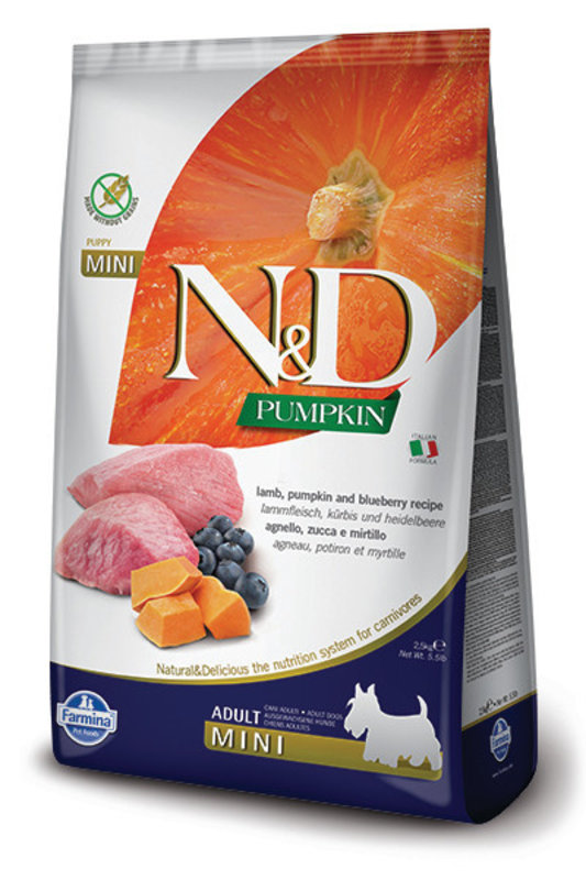 Farmina N&D Pumpkin Grain Free Dog Lamb & Blueberry Mini