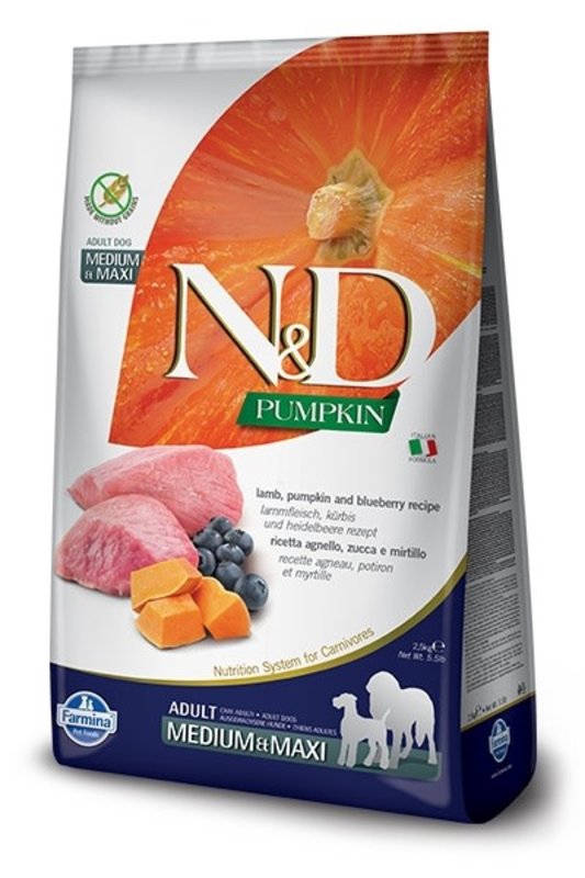 Farmina N&D Pumpkin Grain Free Dog Lamb & Blueberry Medium/Maxi