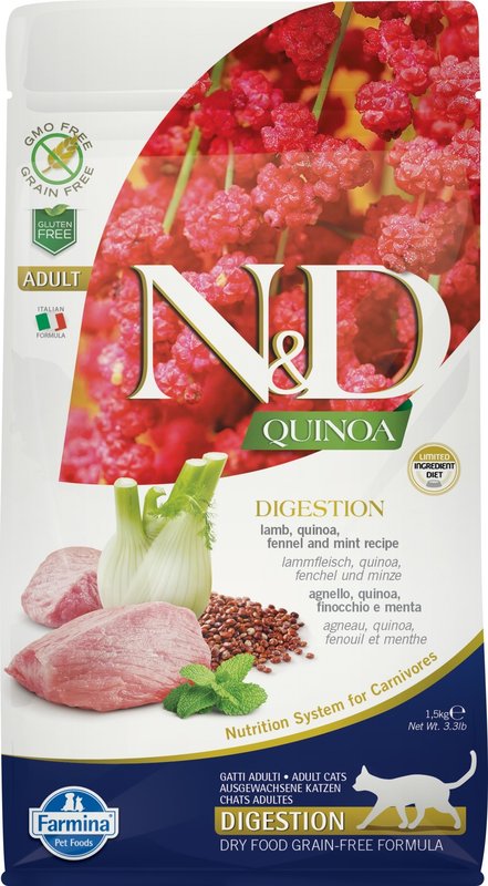 Farmina N&D Quinoa Grain Free Cat Digestion Lamb