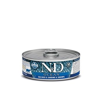 Farmina N&D Ocean Cat Food Canned Sea Bass, Sardine & Shrimp