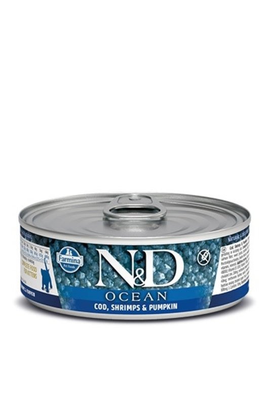 Farmina N&D Ocean Kitten Food Canned Cod, Shrimp & Pumpkin