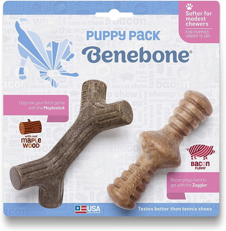 Benebone Puppy Zaggler Bacon 2pk