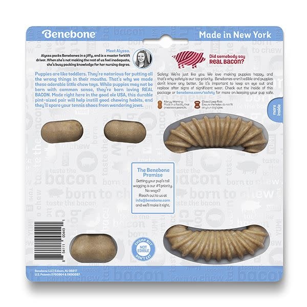 Benebone Puppy & Tiny Dog - Puppy Bacon 2pk