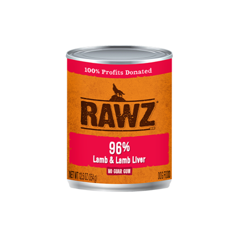 Rawz Natural PetFood 96% Lamb & Lamb Liver12.5oz