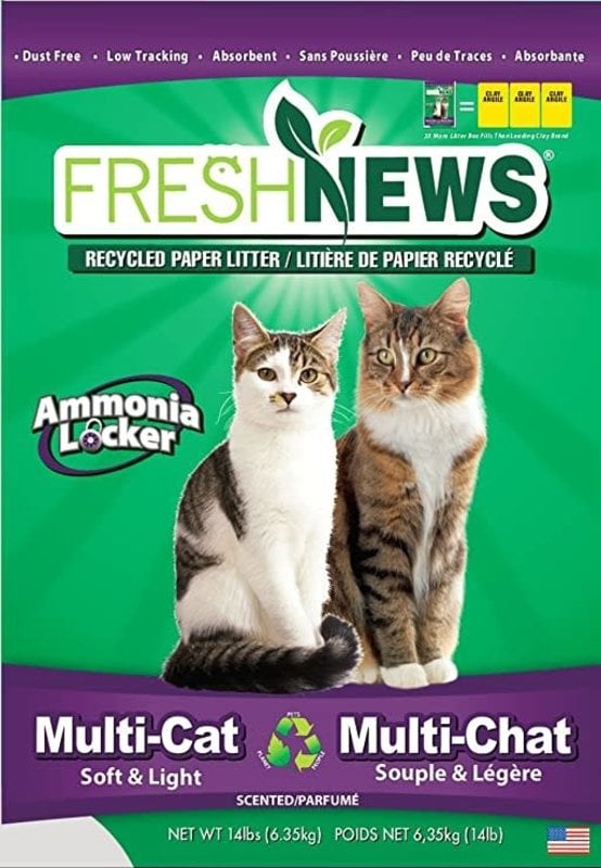 Fresh News Multi-Cat Paper Litter Ammonia Locker 14lb