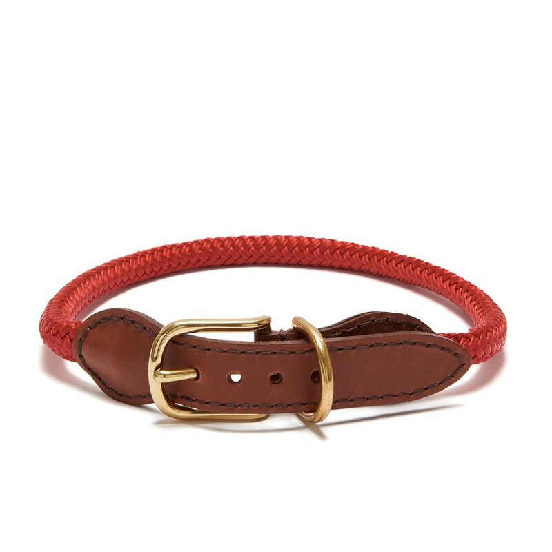 Knotty Pets Adjustable Rope Collar - Red