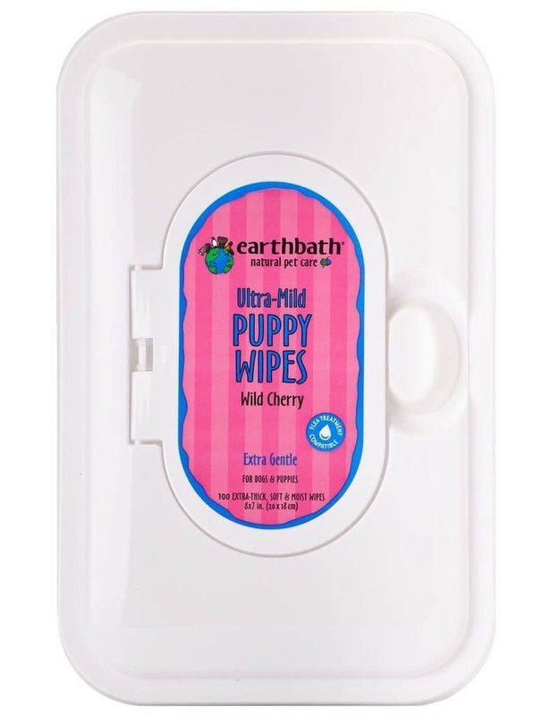 EarthBath Ultra -Mild Puppy Wipes Wild Cherry 100ct