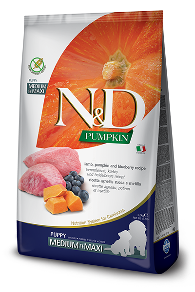 Farmina N&D Pumpkin Grain Free Dog Lamb & Blueberry Puppy Medium/Maxi