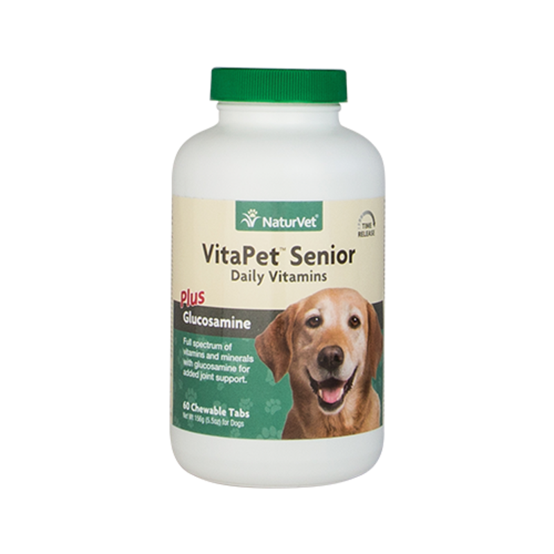 NaturVet Pet Senior Tabs with Glucosamine 60ct