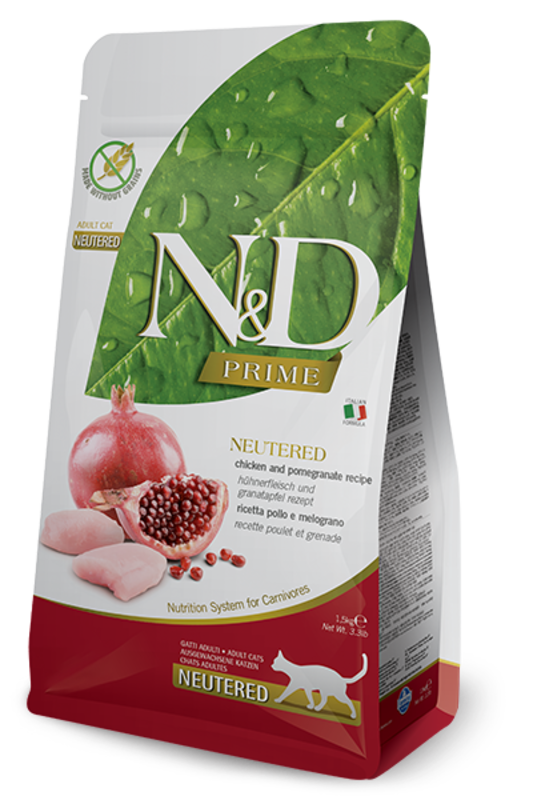 Farmina N&D Grain Free Neutered Cat Chicken & Pomegranate 3.3lb