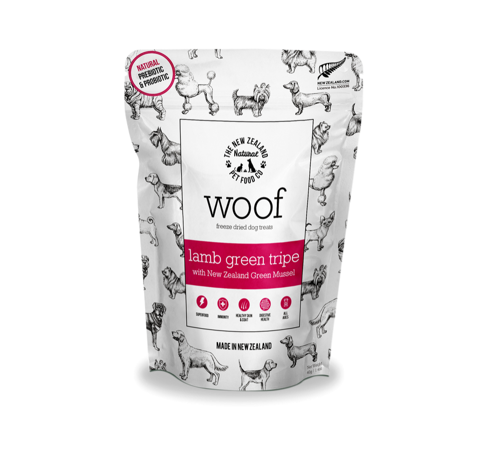 The New Zealand Natural Pet co. Woof Lamb Green Tripe