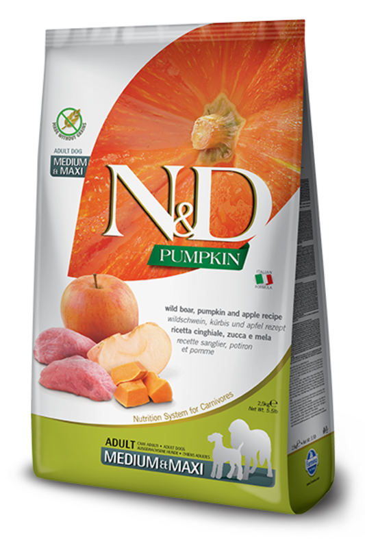 Farmina N&D Pumpkin Grain Free Dog Boar & Apple Med/Max