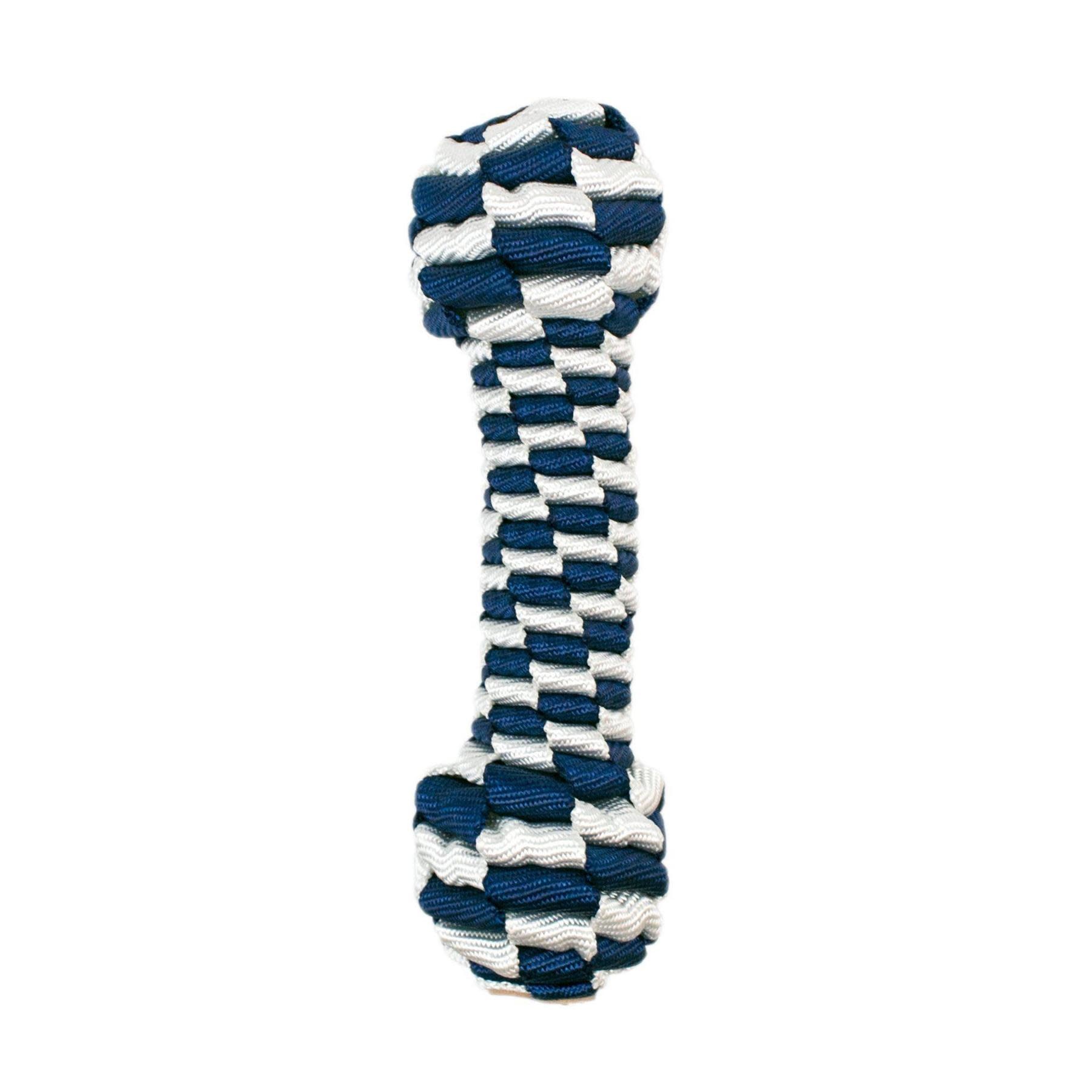 Tall Tails Braided 9" Bone - Navy Blue & Soft Grey
