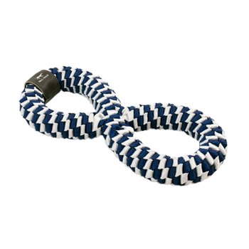 Tall Tails Braided 11" Infinity Tug - Navy Blue & Soft Grey