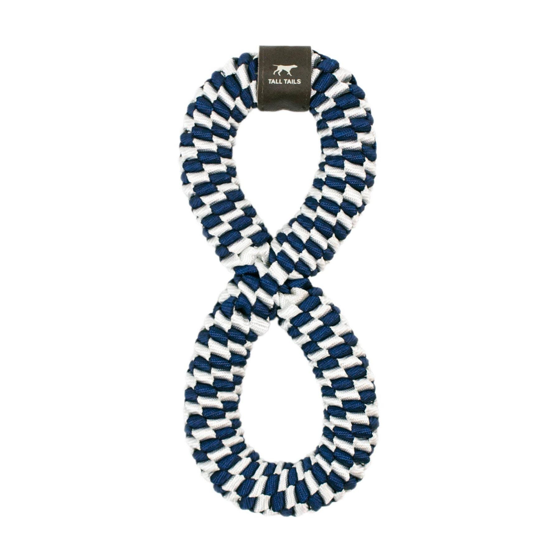 Tall Tails Braided 11" Infinity Tug - Navy Blue & Soft Grey