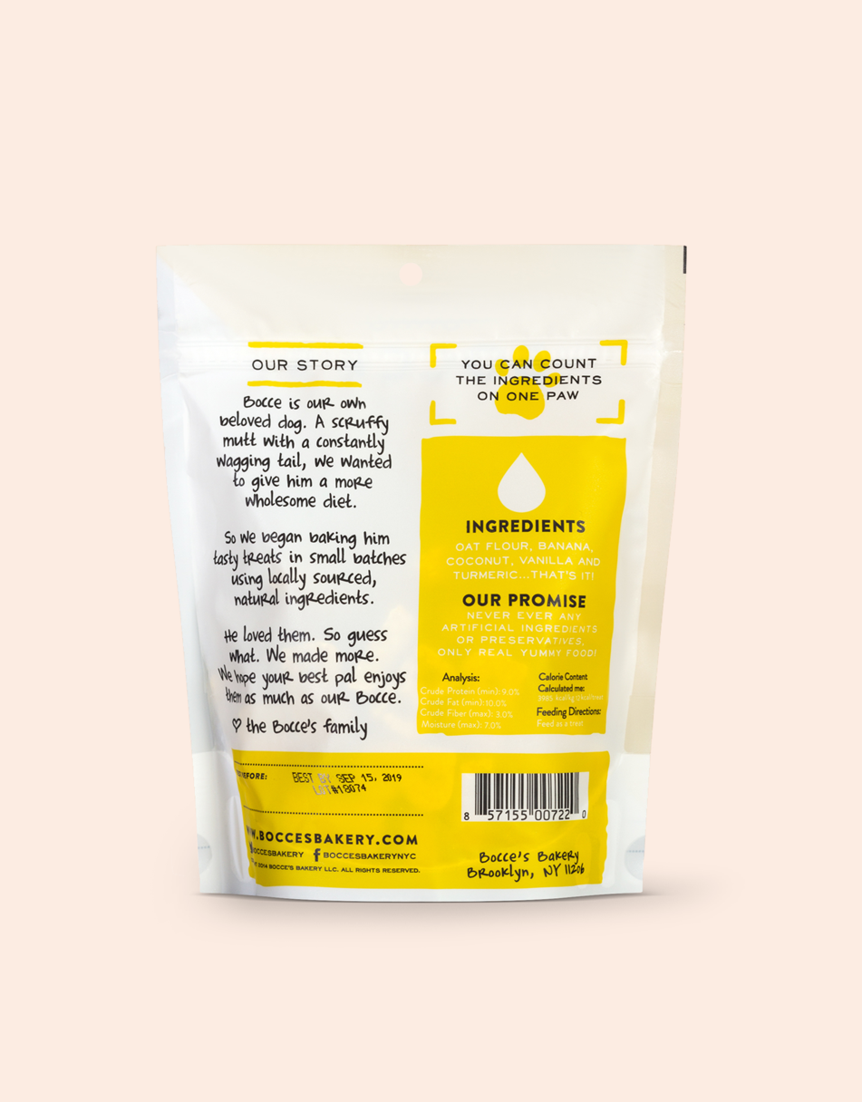 Bocce's Bakery Turmeric Latte Biscuits 5oz