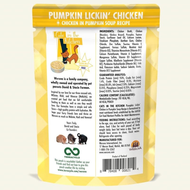 Weruva Pumpkin Lickin Chicken Pouch- 3oz